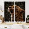 2pcs Leopard Lion Deer Pattern Curtains Decorative Window Drapes Window Treatments For Bedroom Living Room Home Decor Window