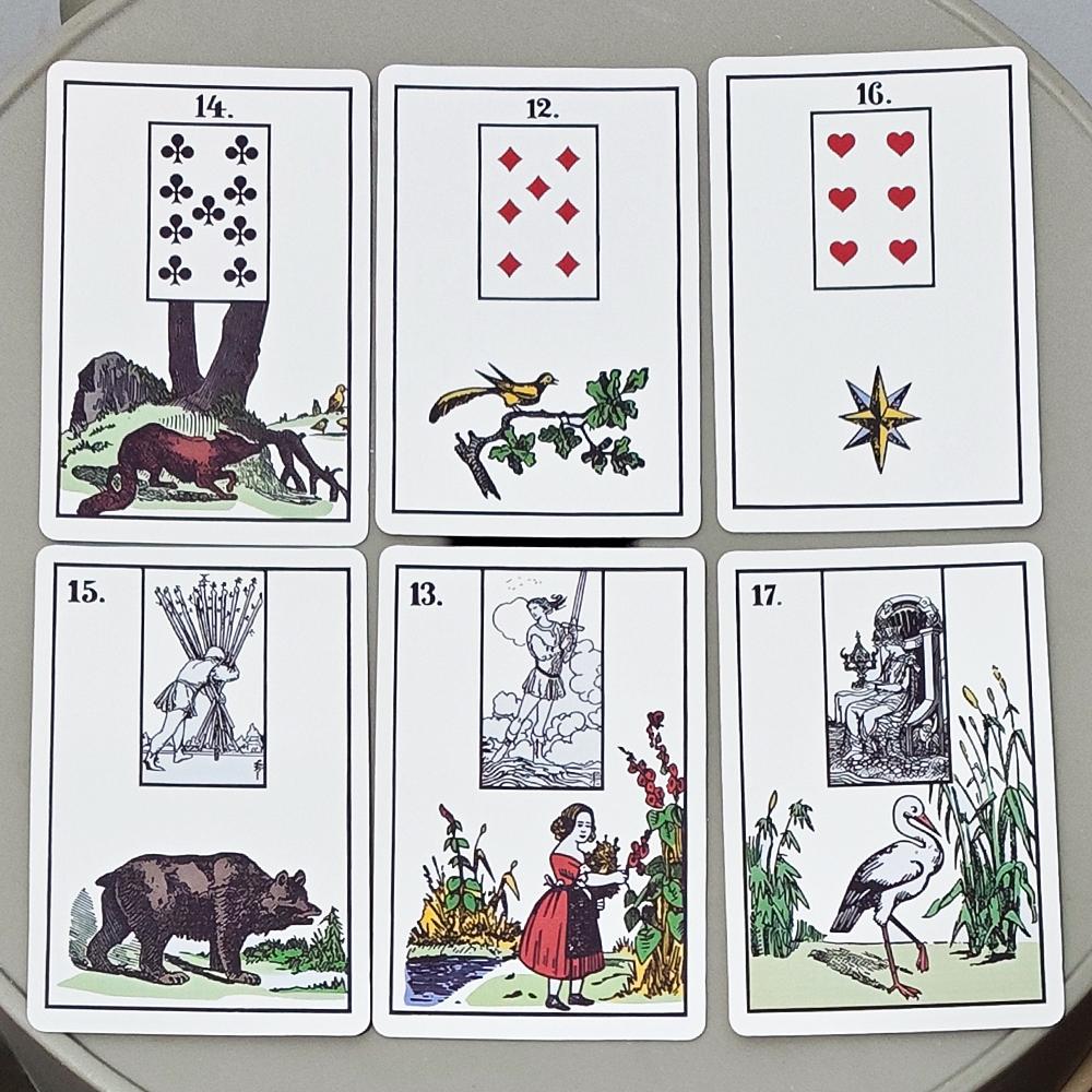 The New York Lenormand Deck – Historical 36-Card Divination Deck 9*6cm Vintage Style Cartomancy Cards Double-embossed