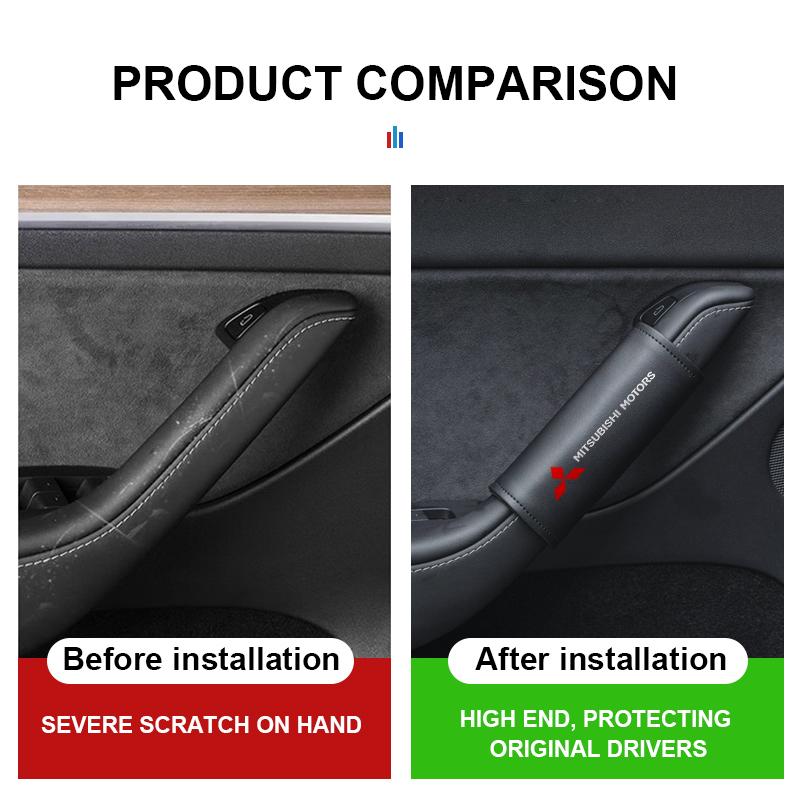 For Mitsubishi Car Universal Anti-Wear Door Pull Handle Protection Cover Lancer ASX Pajero Mirage Attrage Xpander Outlander