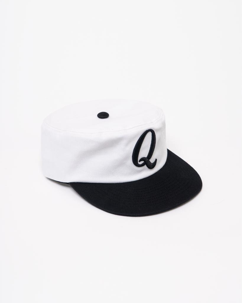 Old Ike Olnyu Q Logo Pillbox Cap Black & White