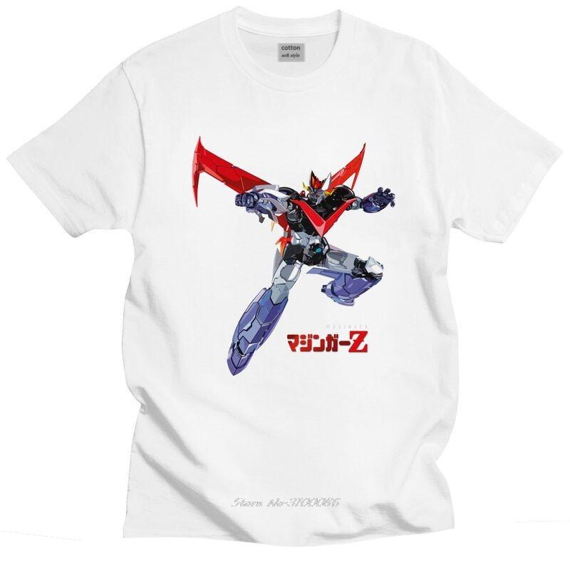 Крутая футболка MazingerZ для мужчин, с коротким рукавом, хлопковая, с графическим изображением аниме-робота, графическая футболка S