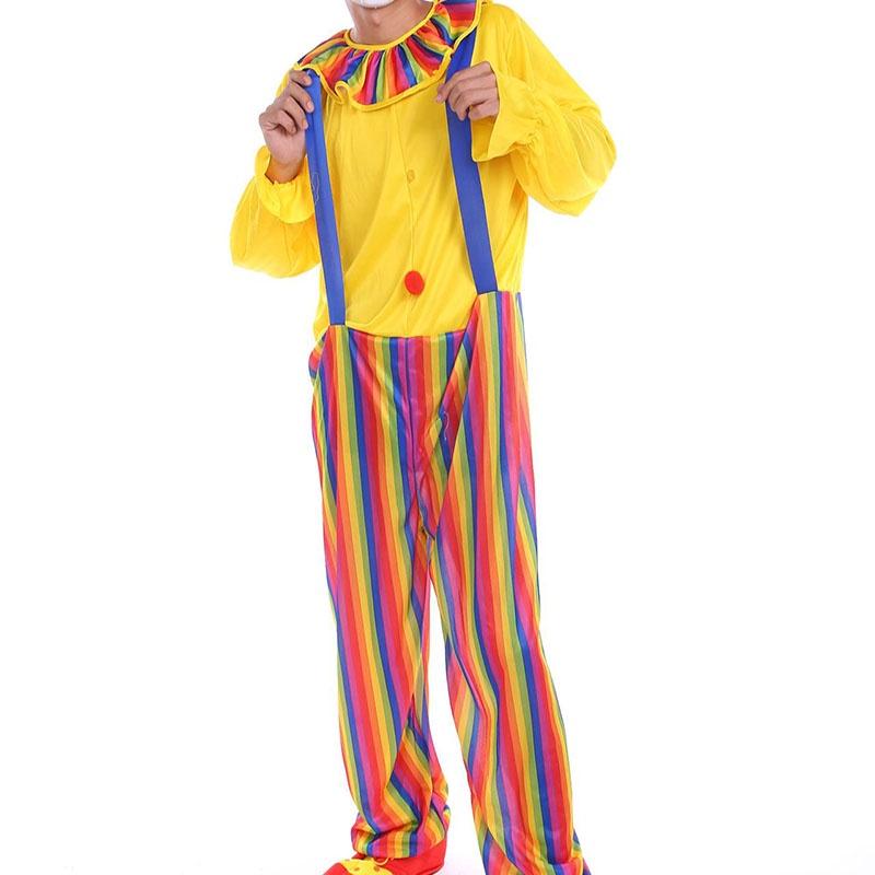 Men Killer Clown Costume For Halloween Parties Soft And Comfortable Jumpsuit**