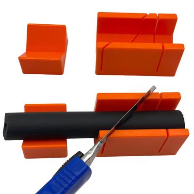 2Pcs Heavy Duty Mitre Box 45/90 Degrees Angles Metal Crafts Wood Plastic Cutting Box Guide Tool for DIYer Woodworker Woodcarver Carpenter