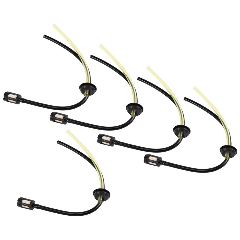 A20F-5Pcs/Set Replacement Fuel Hose Pipe Tank Filter For Strimmer Trimmer Brush Cutter Chainsaw Fuel Line Filter