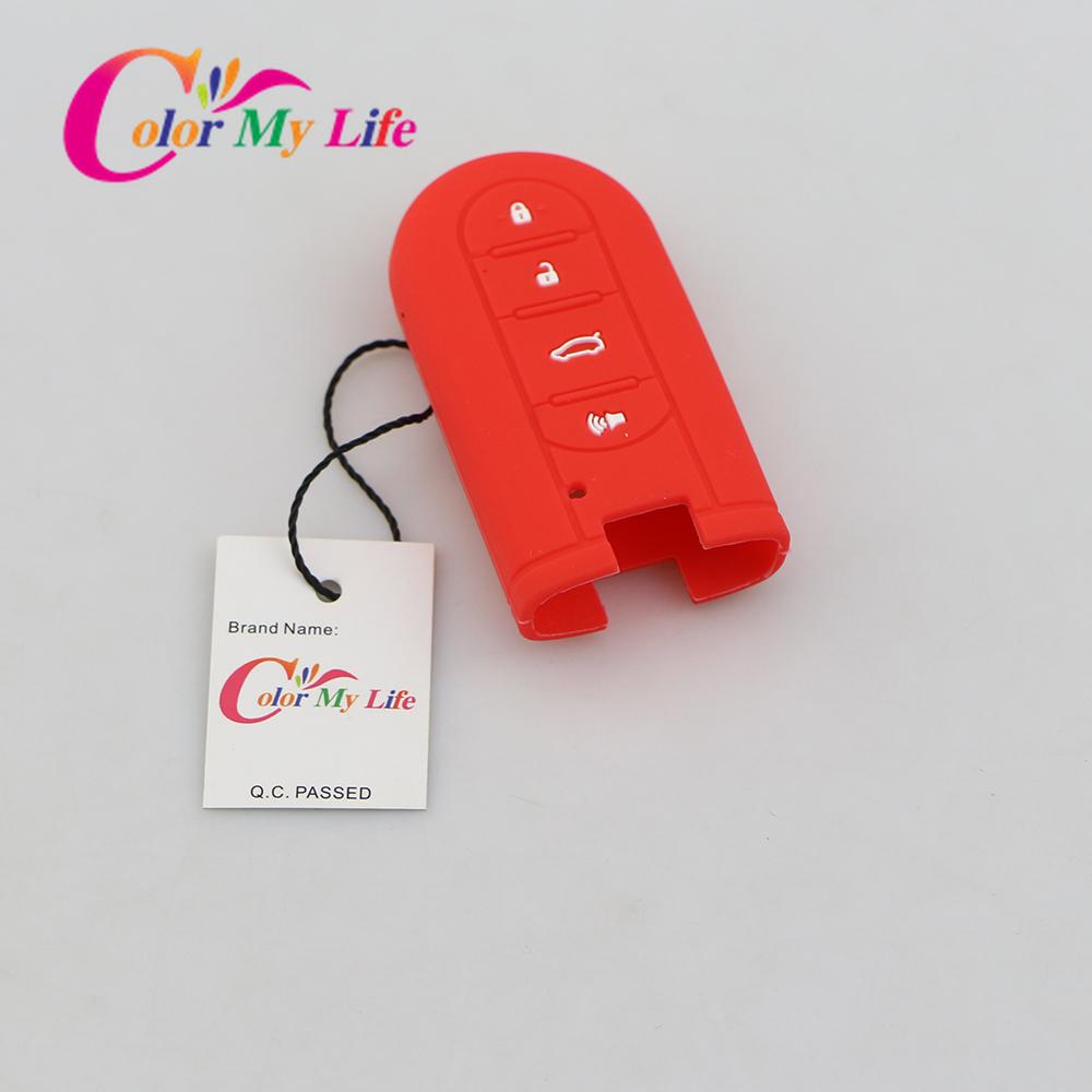 Silicone Car Key Holder Cover Car Key Case Fit for Perodua Kelisa Kancil Kenari Alza Viva Myvi Daihatsu Mira 4 Button Key