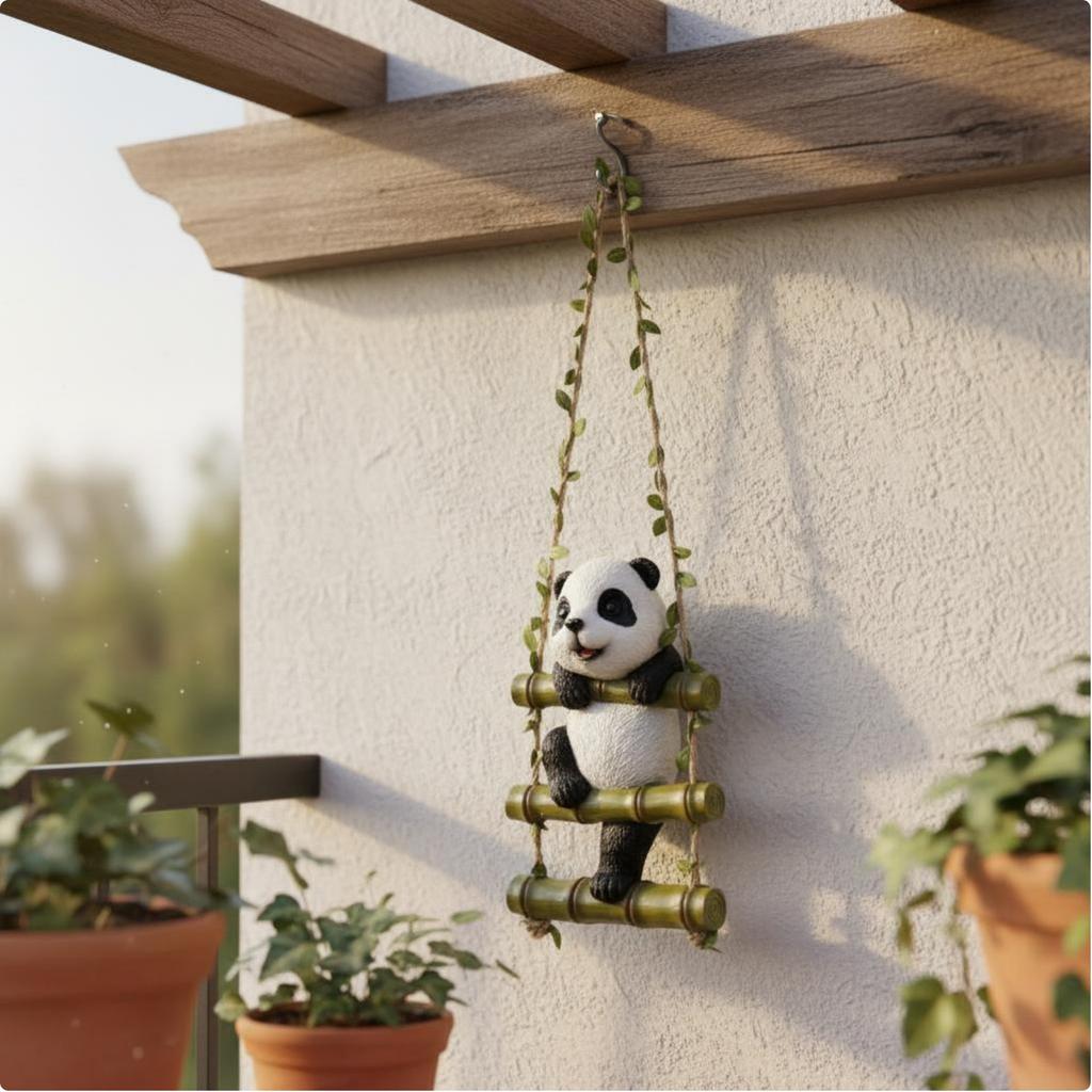 Climbing Creature Figurine Long-Lasting Resin Creature Rope Ladder Decor Wall Sculpture Weather Resistant House Decoration