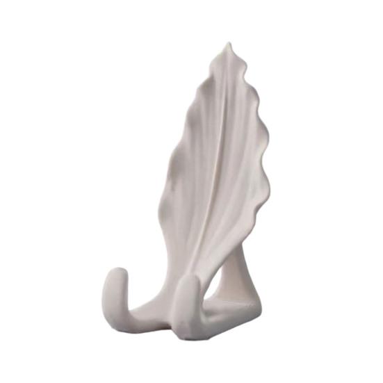 Leaf Shape Desk Ornament Shaped Phone Stand, 3D Printed Mobile Holder with Double Small Stand for Home Hook Support, Creative Hands Free Video Cradle,