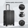 Aluminum Frame PC Luggage with Password Lock, Waterproof, Universal Wheels, Carry-on Suitcase 24-inch