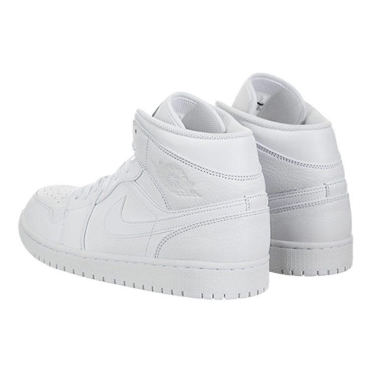 Jordan 1 Mid Triple White 2018 554724-109