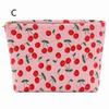 Women's Practical Corduroy Cosmetic Bag Hand Painted Letter Color Heart Print Zipper Pouch for Bridesmaid Gift