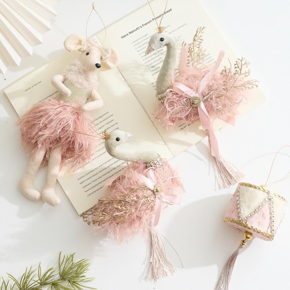 Flannel Xmas Tree Decorations Large Lightweight Christmas Ornaments Swan Deer Christmas Tree Hanging Ornaments