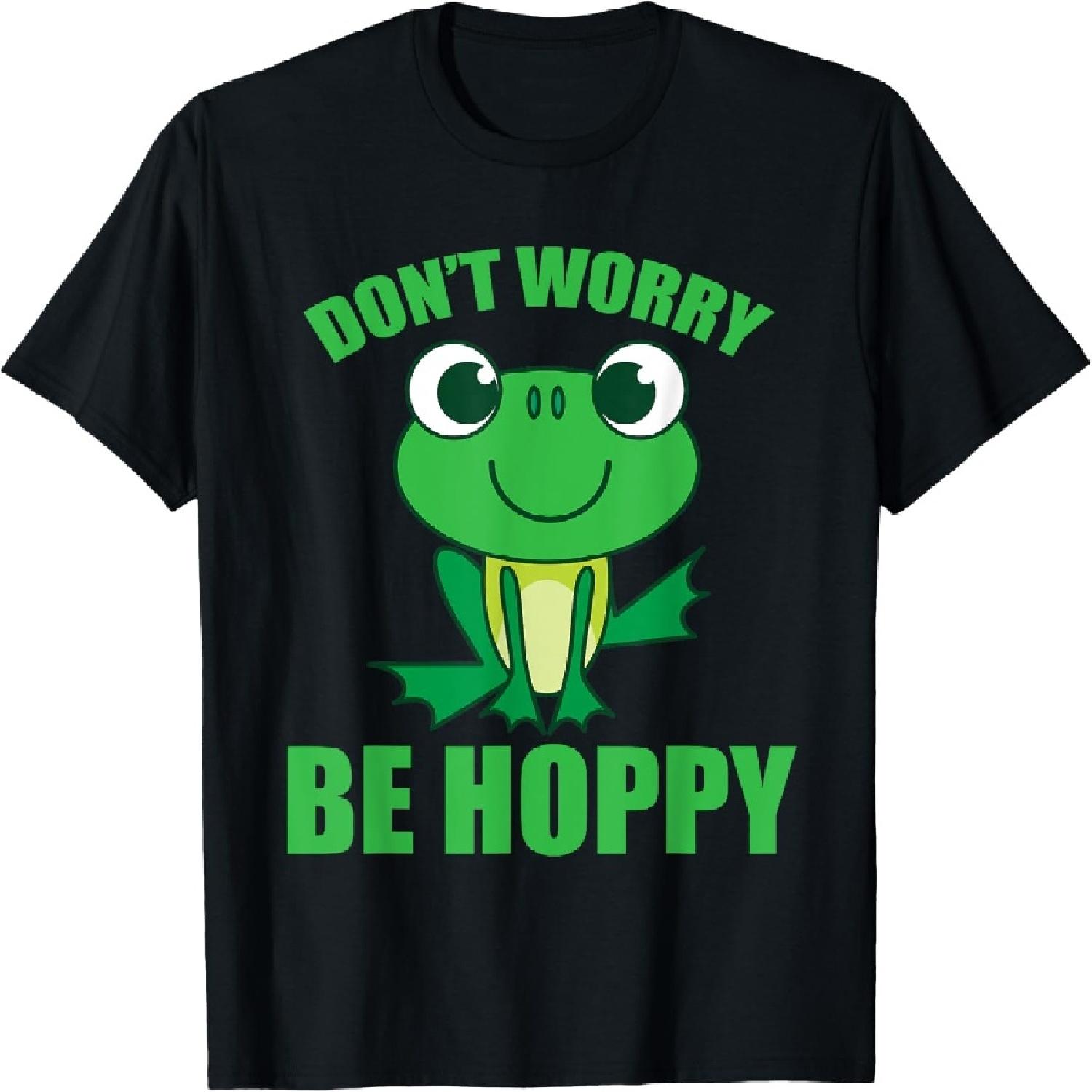 Не волнуйся, будь хмельным Футболка _ Милая Сумасшедшая Лягушка Футболка Подарок Футболка S