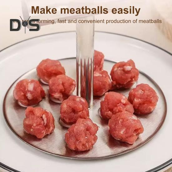 Stainless Steel Meatball Maker 6/12 Balls Manual Meat Baller Machine Kitchen Extruded Meatball Making Press Easy Clean Meatball Making Tool for