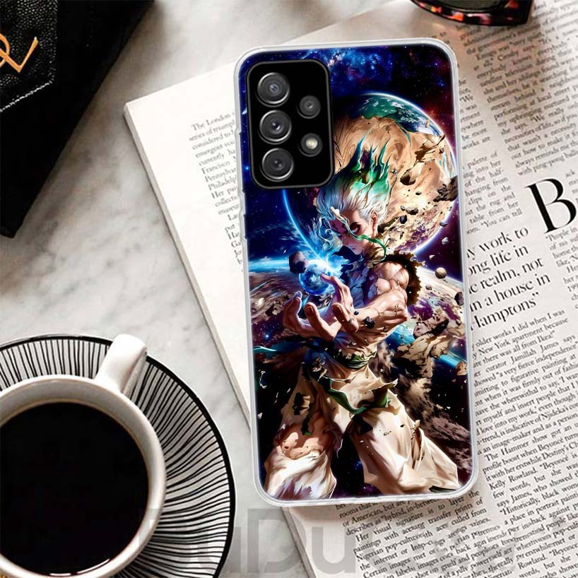 D-Dr Stone Anime Phone Case For Samsung A17 A16 A26 A36 A56 A15 A14 A13 A55 A54 A53 A35 A34 A33 A25 A24 A23 A05S A04S A03S A16 A