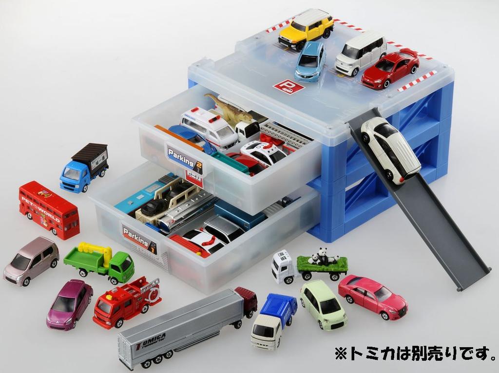 Takara Tomy Parking Case Miniature Car Toy Storage Case for Ages 3 and Meets Toy Safety Standards Mark TOMICA TAKARA White 'Tomica 24' Up, (ST