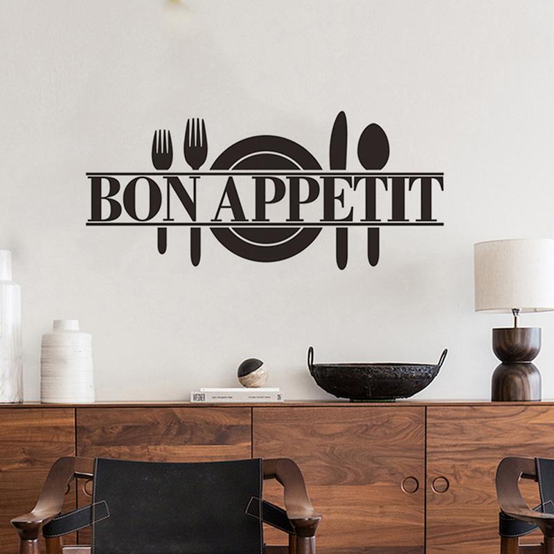 

Классический Bon Appetit Кухня Наклейка На Стену Для Украшения Кухни Настенные Обои