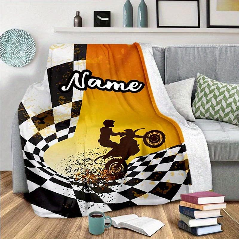 Motorcycle Customize Your Name Blanket Warm Comfortable And Soft Blankets Are Suitable For Home Lunch Break Blanket Office Sofa Sofa Gift To Relatives