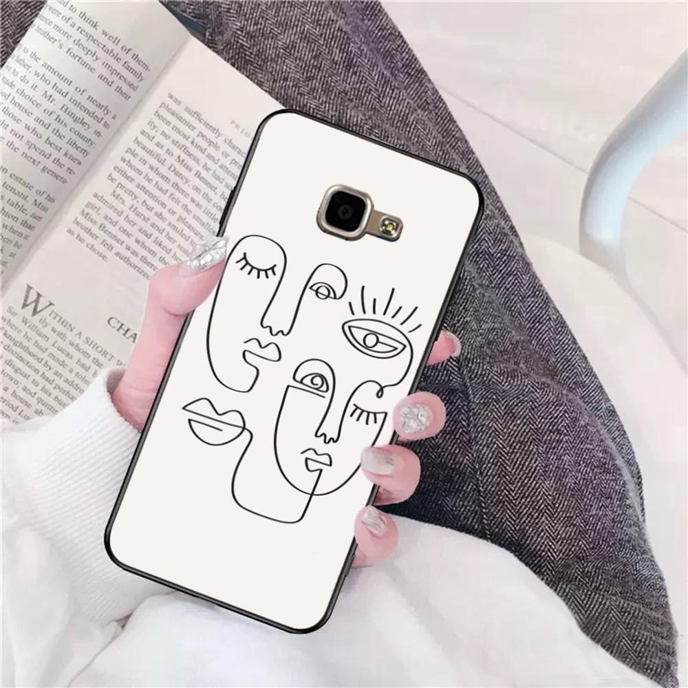 Art Line Face women Etui na telefon dla Samsung A 10 11 12 13 20 21 22 30 31 32 40 51 52 53 70 71 72 73 91 13 skorupa