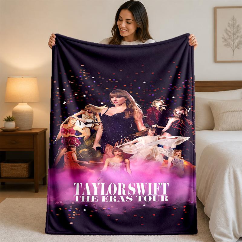 Taylor Swift Druck Flanelldecke Gemütlich Warm Plüsch Überwurfdecke Für Bett Sofa Couch Innen Haushaltsgebrauch 75x90cm