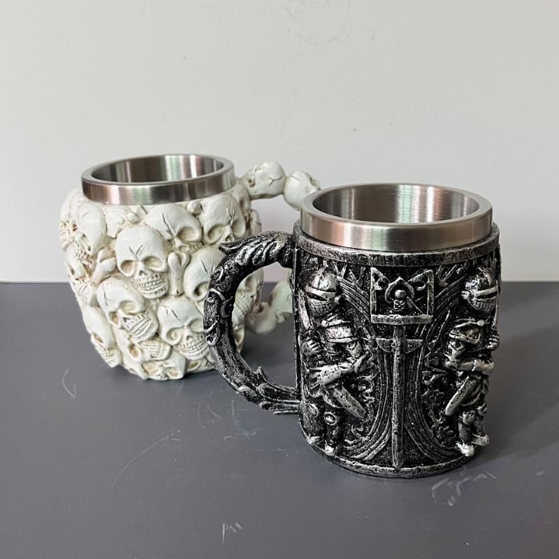 Cupa de cafea Craniu Retro Halloween Articol de decor pentru casă Cană Cavaler în picioare Cadou