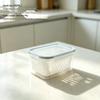 Dual-Layer Clear Fridge Storage Box with Dividers for Fruits & Veggies: Large Capacity, Breathable & Drainable Compartments