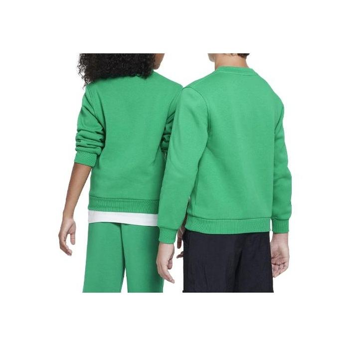 Nike Sportswear Club Fleece Logo Print Ribbed Crewneck Sweatshirt Kids sweatshirt Green FD2992-324
