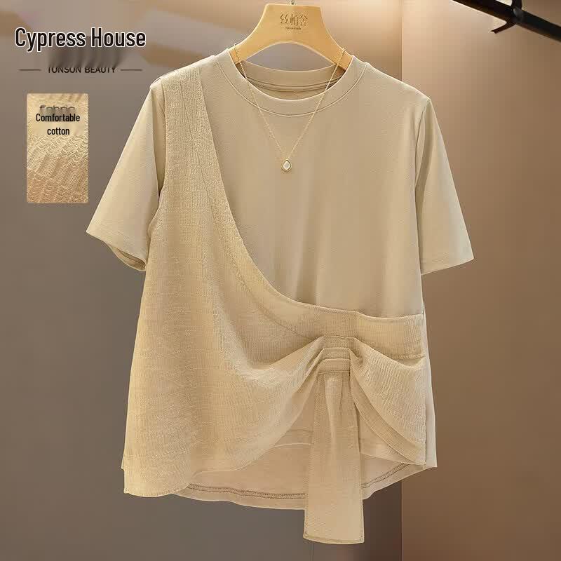 Women s Lyocell Blend Round Neck Loose Fit T-Shirt S