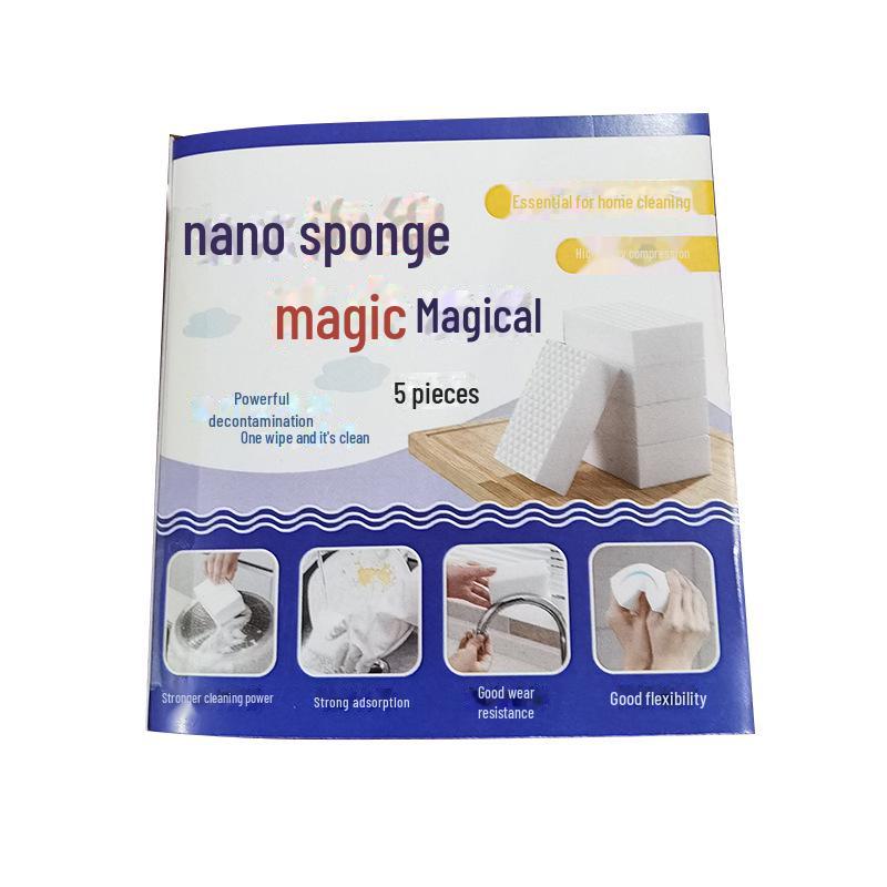 Nano Sponge Magic Reinigungsschwamm mit 2-facher Kompression – hart zum Schmutz, sanft zu Oberflächen. Ideal für Auto und Küche.