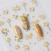 White Flower Petal Cherry Blossom Peach Blossom Falling Petal Floral Gradient 5D Self Adhesive Nail Art Sticker Manicure Decals