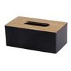 Square Napkin Holder Bamboo Cover Paper Storage Organizer Storage Box Tissue Box  Household
