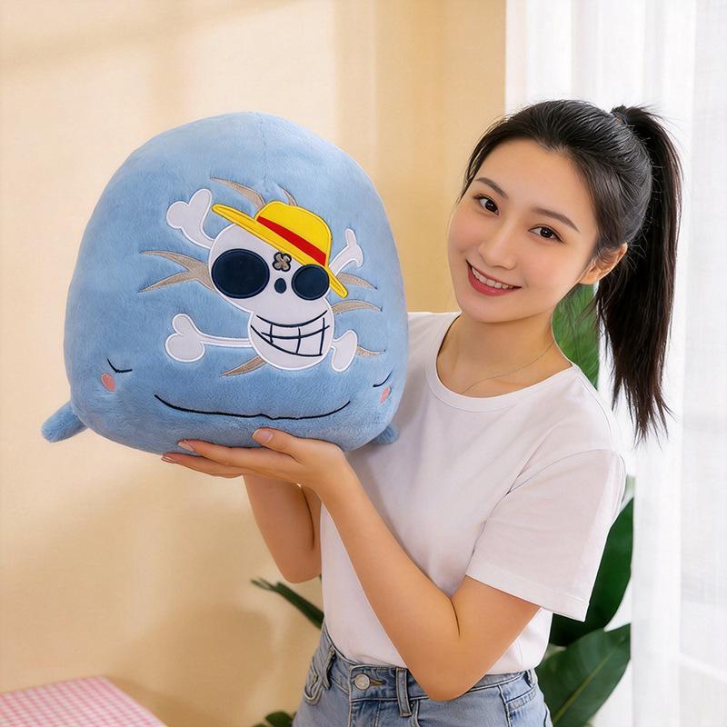 Cartoon anime peripheral doll One Piece Blue Whale plush doll cute pillow child companion gift