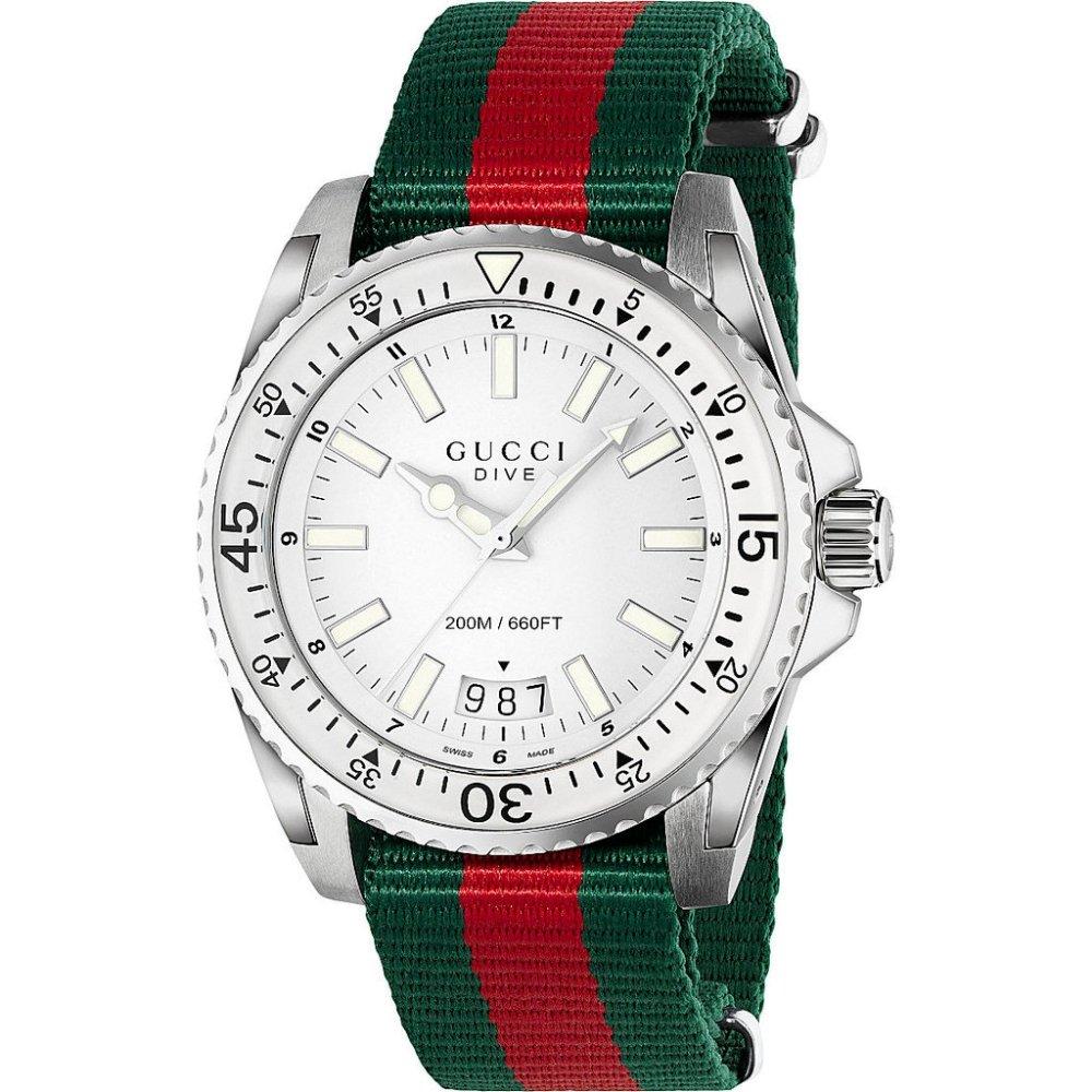 Gucci YA136207 Dive Vīriešu pulkstenis ar