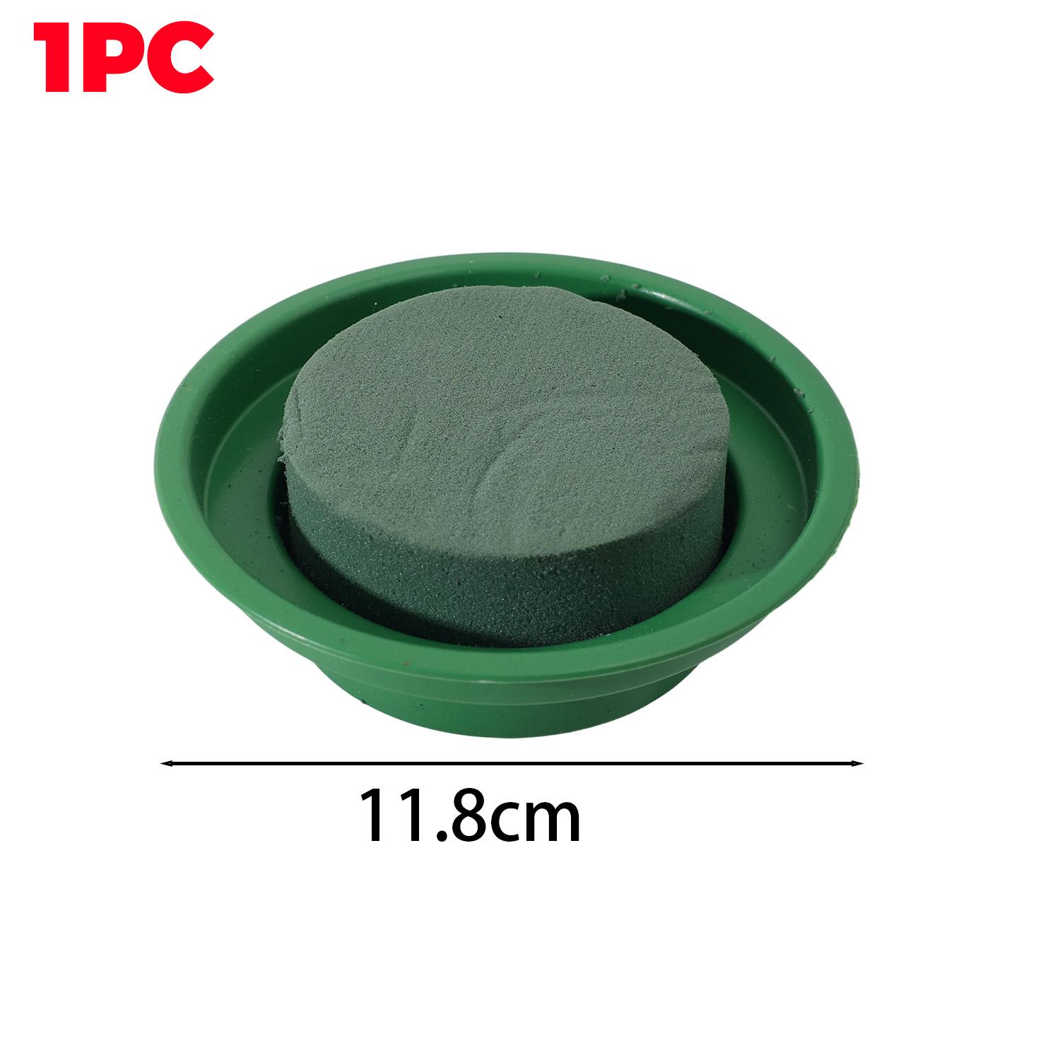 

Round Floral Foam Plate Green Dry Wet Flower Foam Blocks for Fresh&Artificial Flowers DIY Arrangement Wedding Garden Decoration