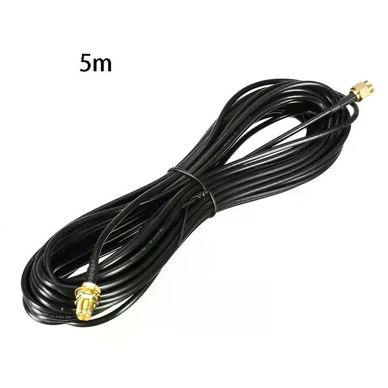1 Piece 5m RF Extend Cable Converter Cord Copper Feeder Wire SMA To SMA Connector RG174 Router Antenna Extention Cable