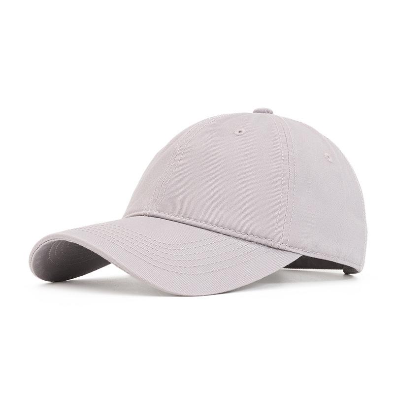 

Хлопковая бейсболка для улицы Мужская Весенне-летняя Кепка с мягким верхом для большой головы Женская кепка от солнца светло-серый