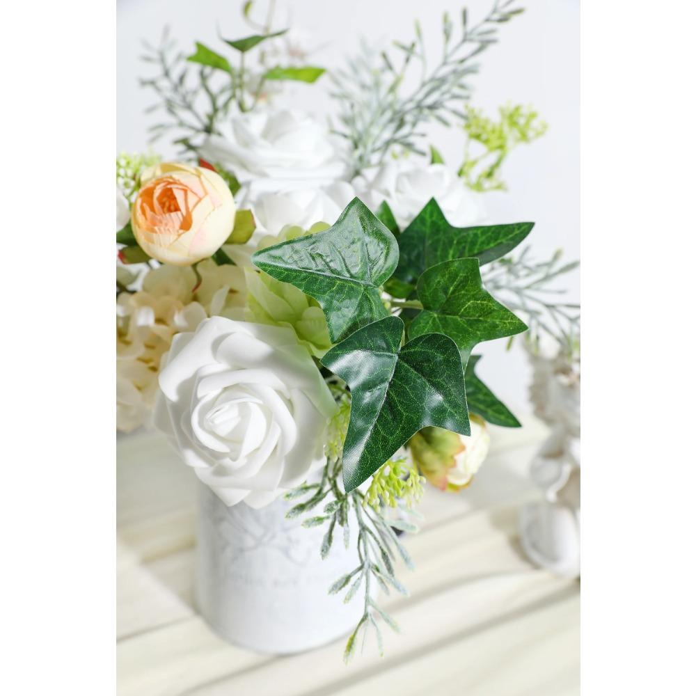 6Pcs Artificial Plant Bouquet Fake Flowers for Home Decor Garden Marriage Wedding Decoration Green Plants Flower Arrangement