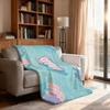 Cartoon Pink Axolotl Kawaii Blanket Soft Throw Blanket for Home Bedroom Bed Sofa Picnic Travel Office Rest Cover Blanket Gift