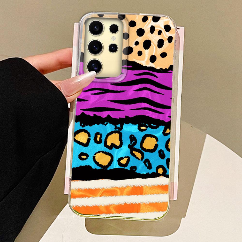 Leopard Print Water Wave Texture Phone Cases for Samsung Galaxy S25 S24 S23 S22 S21 FE Plus Ultra S24+ S25+ Shell Silicone Cover