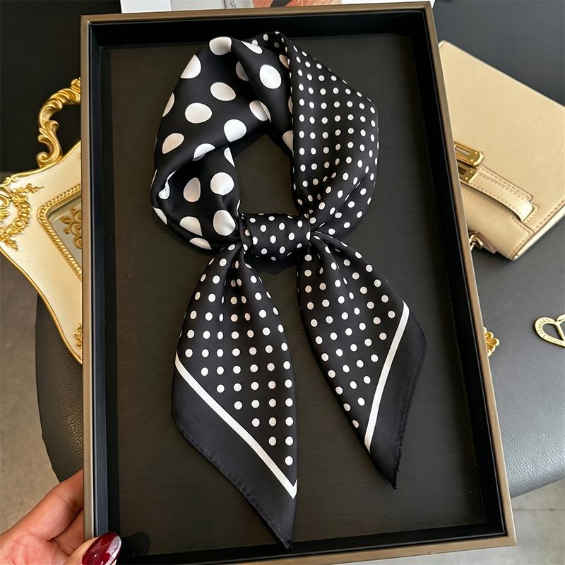 Women's Scarf Shawl Hijab Print Turban Square Luxury Headscarf Wraps Bandana Neckerchief Headband Windproof Handkerchief Fashion