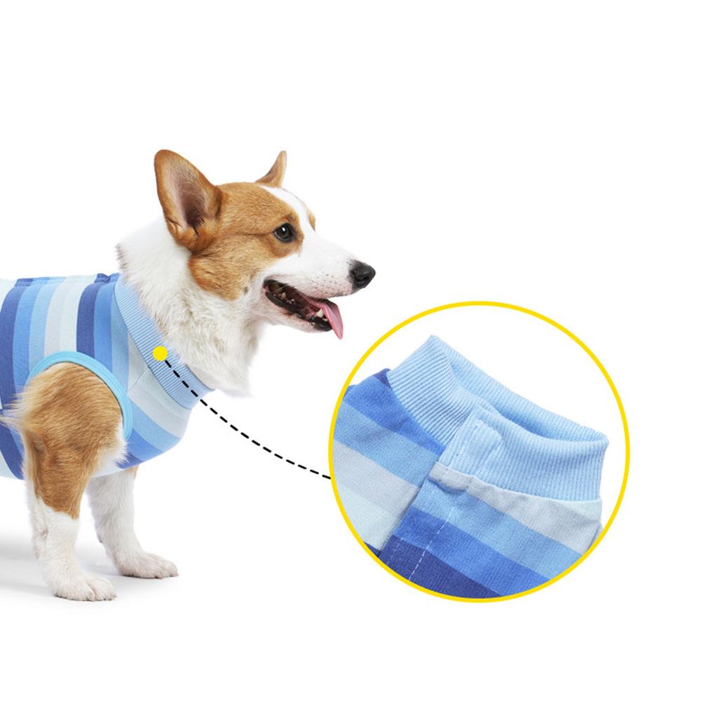 Dog Recovery Suit Multipurpose Breasted Stretchy Comfortable Breathable Puppy Surgery Recovery Suit for Postoperative Recovery