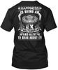 Paratrooper Happiness Is Being An Ex T-Shirt Made In the USA Size S To 5XL