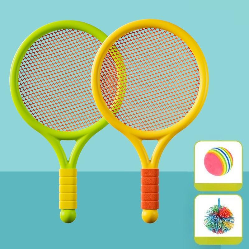 Creative Children's Badminton Racket Elastic Racket Parent-child Interaction Outdoor Sports Tennis Racket Set Puzzle Toy Gift