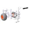 Wózek wędkarski na plażę, nośność 136 kg, wózek wędkarski z wytrzymałą ramą ze stopu aluminium, terenowe opony PU typu balon 330 mm, 8 uchwytów na wędki,