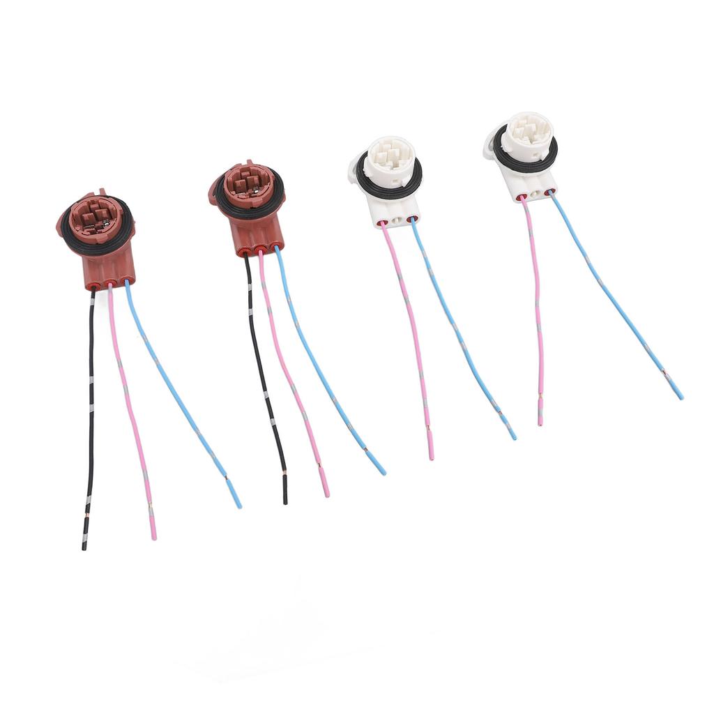 4 Packs Tail Light Socket Pre Wired DC12 to 24V 3156 3157 Taillight Bulb Socket Holder for Montan