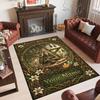Witchcraft Theme Crystal Velvet Rug Personalized Custom Name Text Soft Floor Mat Home Decor