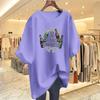 Large size casual letter print t-shirt women's summer new loose top short sleeve women