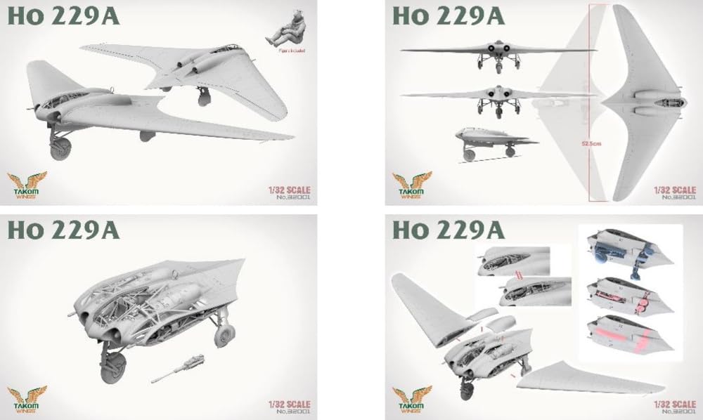 Tacom Wings Series Horten Ho229A Plastic Model TKO32001 1/32 (Airplane)