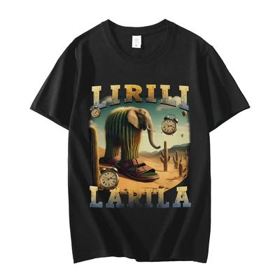 Lirili Larila Vtipné Italské Brainrot Meme Tričko High Street Módní Trend Krátký Rukáv Tričko Unisex Ležérní Trička