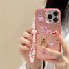 Zhitai iPhone 15/14 Pro Max Frosted Laser Case with Bracelet, Compatible with 12/13/16 Series