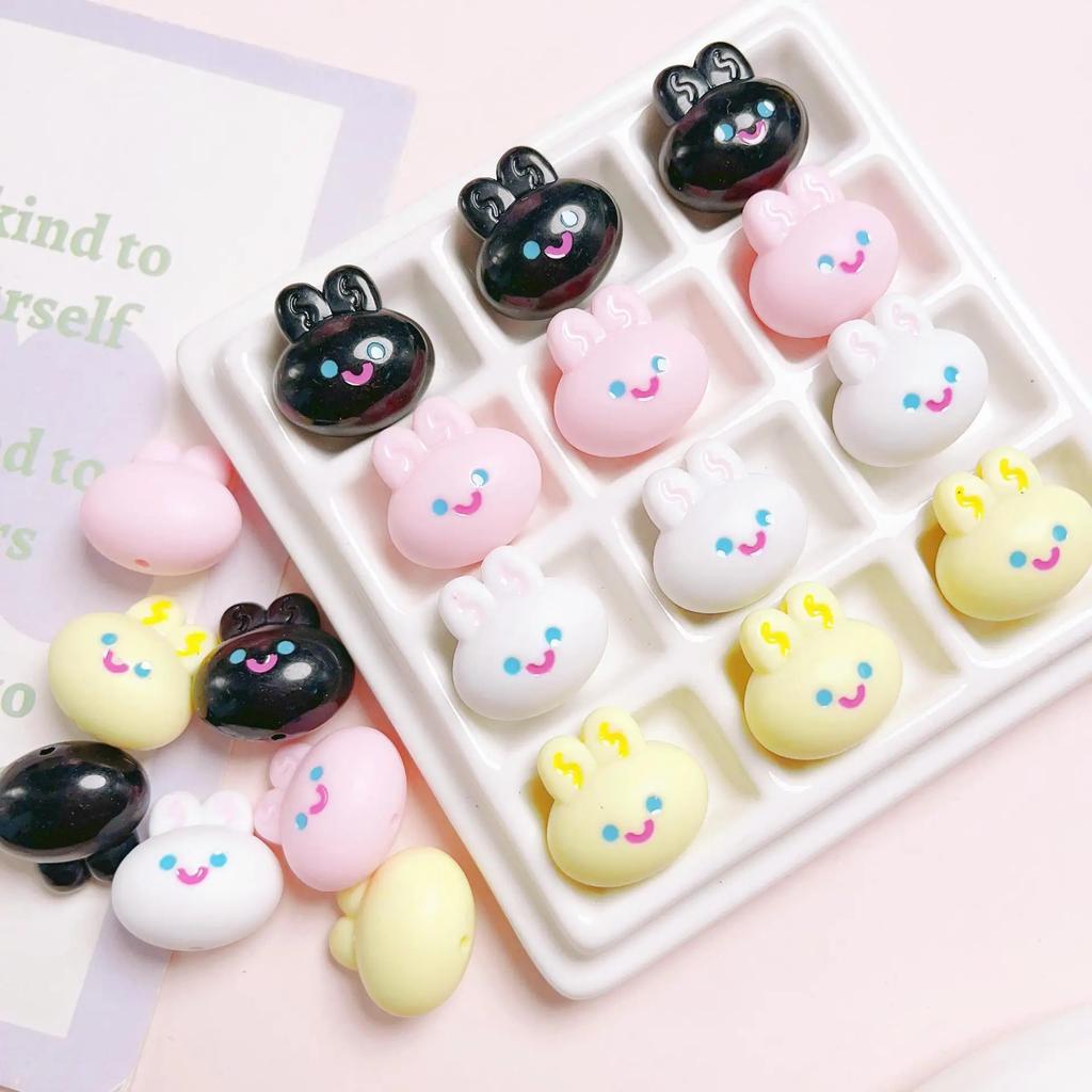 DW53 5Pcs 20mm Acrylic Animal Bead Cartoon Minimalist Bunny Eads Handmade Necklace Bracelet DIYmaterial Jewelry Accessories
